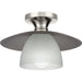 Progress Lighting Trimble Collection One-Light Semi-Flush Close-To-Ceiling Fixture Brushed Nickel (P350233-009)