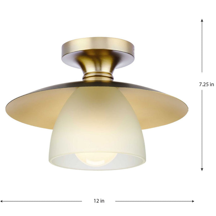 Progress Lighting Trimble Collection One-Light Semi-Flush Close-To-Ceiling Fixture Brushed Bronze (P350233-109)