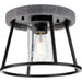 Progress Lighting Laramie Collection One-Light Flush Mount Close-To-Ceiling Fixture Matte Black (P350243-31M)