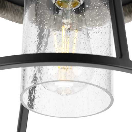 Progress Lighting Laramie Collection One-Light Flush Mount Close-To-Ceiling Fixture Matte Black (P350243-31M)