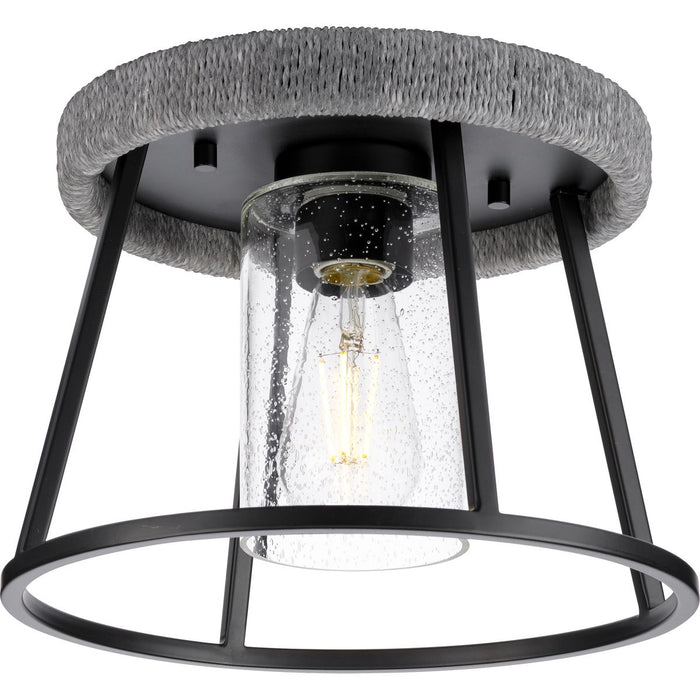 Progress Lighting Laramie Collection One-Light Flush Mount Close-To-Ceiling Fixture Matte Black (P350243-31M)