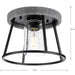 Progress Lighting Laramie Collection One-Light Flush Mount Close-To-Ceiling Fixture Matte Black (P350243-31M)