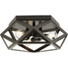 Progress Lighting Saucedo Collection Three-Light Flush Mount Clost-To-Ceiling Fixture Architectural Bronze (P350244-129)