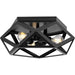 Progress Lighting Saucedo Collection Three-Light Flush Mount Close-To-Ceiling Fixture Matte Black (P350244-31M)