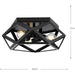 Progress Lighting Saucedo Collection Three-Light Flush Mount Close-To-Ceiling Fixture Matte Black (P350244-31M)