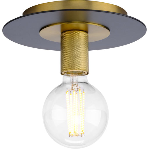 Progress Lighting Trimble Collection One-Light Flush Mount Close-To-Ceiling Fixture Brushed Bronze (P350247-109)