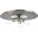 Progress Lighting Trimble Collection Three-Light Flush Mount Close-To-Ceiling Fixture Brushed Nickel (P350248-009)