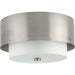 Progress Lighting Silva Collection Two-Light Flush Mount Close-To-Ceiling Fixture Brushed Nickel (P350249-009)