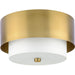 Progress Lighting Silva Collection Two-Light Flush Mount Close-To-Ceiling Fixture Brushed Bronze (P350249-109)