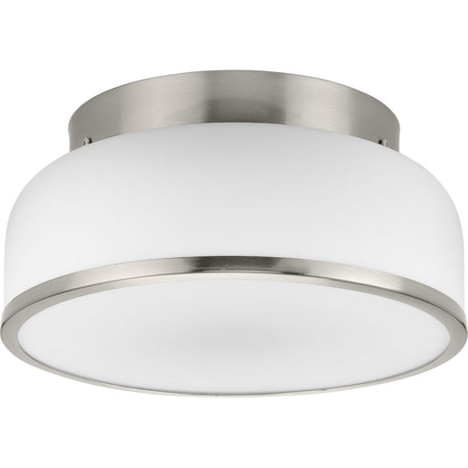 Progress Lighting Parkhurst Collection Two-Light Flush Mount Close-To-Ceiling Fixture Brushed Nickel (P350255-009)