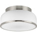 Progress Lighting Parkhurst Collection Two-Light Flush Mount Close-To-Ceiling Fixture Brushed Nickel (P350255-009)