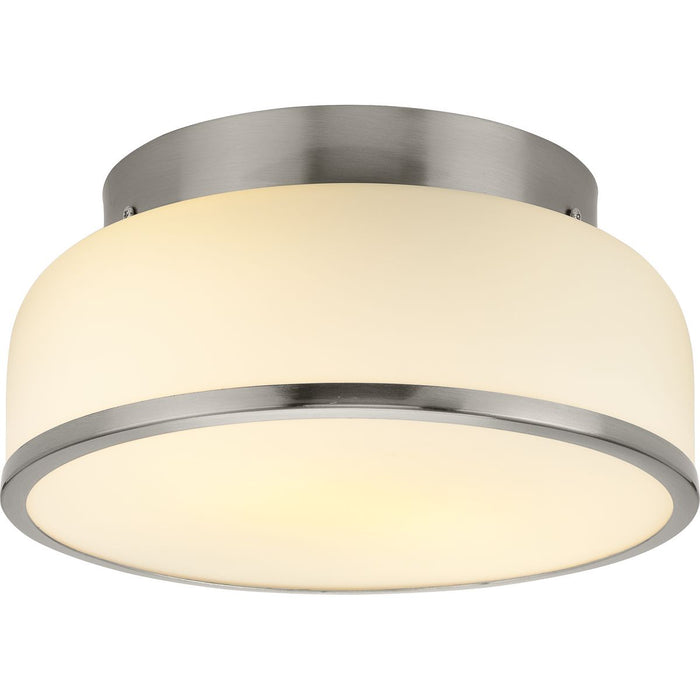 Progress Lighting Parkhurst Collection Two-Light Flush Mount Close-To-Ceiling Fixture Brushed Nickel (P350255-009)