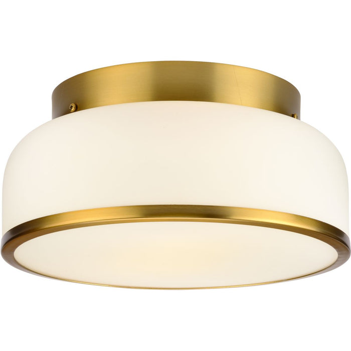 Progress Lighting Parkhurst Collection Two-Light Flush Mount Close-To-Ceiling Fixture Brushed Bronze (P350255-109)