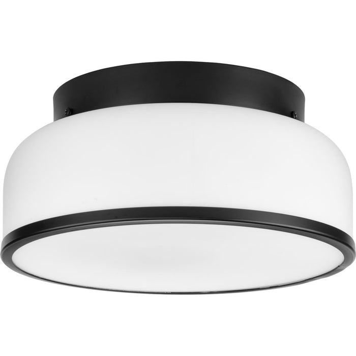 Progress Lighting Parkhurst Collection Two-Light Flush Mount Close-To-Ceiling Fixture Matte Black (P350255-31M)