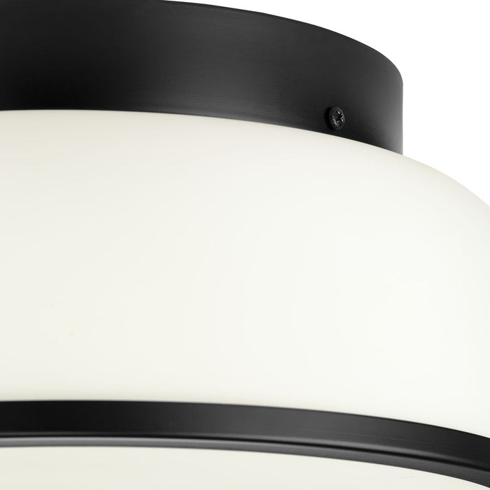 Progress Lighting Parkhurst Collection Two-Light Flush Mount Close-To-Ceiling Fixture Matte Black (P350255-31M)