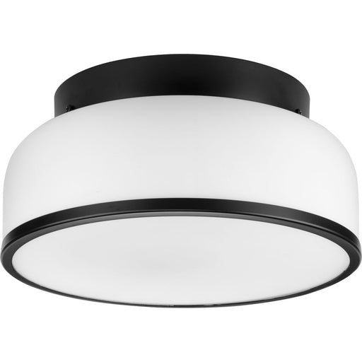 Progress Lighting Parkhurst Collection Two-Light Flush Mount Close-To-Ceiling Fixture Matte Black (P350255-31M)