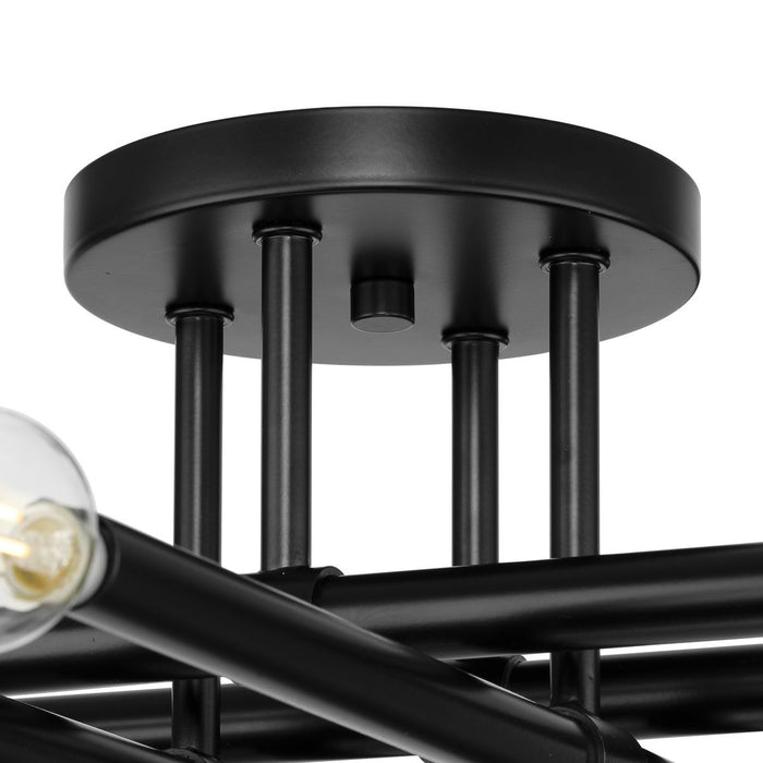 Progress Lighting Arya Collection Four-Light Semi-Flush Close-To-Ceiling Fixture Matte Black (P350257-31M)