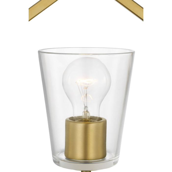 Progress Lighting Vertex Collection One-Light Semi-Flush Close-To-Ceiling Fixture Brushed Gold (P350258-191)