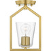 Progress Lighting Vertex Collection One-Light Semi-Flush Close-To-Ceiling Fixture Brushed Gold (P350258-191)