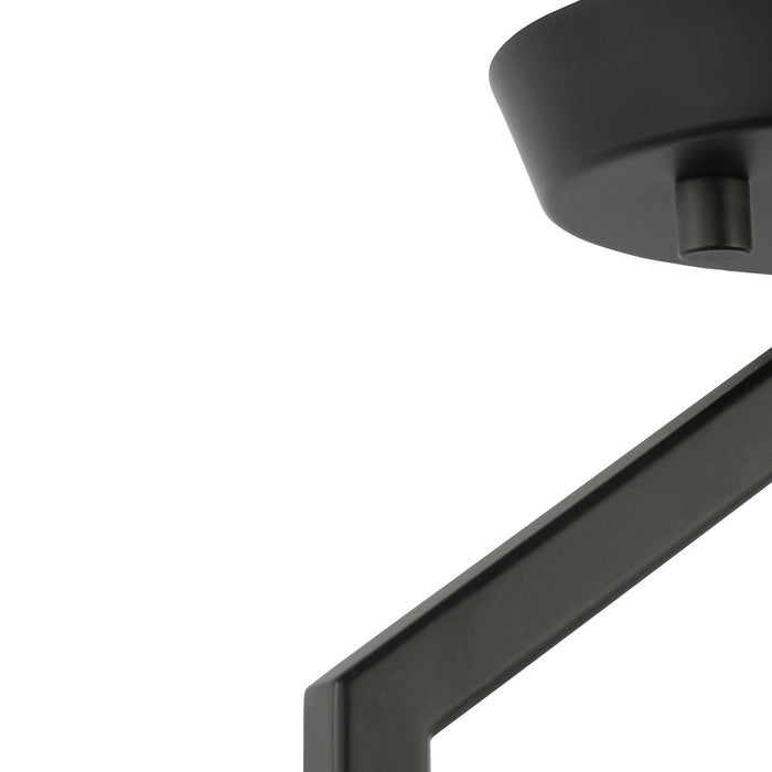 Progress Lighting Vertex Collection One-Light Semi-Flush Close-To-Ceiling Fixture Matte Black (P350258-31M)