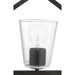 Progress Lighting Vertex Collection One-Light Semi-Flush Close-To-Ceiling Fixture Matte Black (P350258-31M)