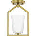 Progress Lighting Vertex Collection One-Light Semi-Flush Close-To-Ceiling Fixture Brushed Gold (P350259-191)