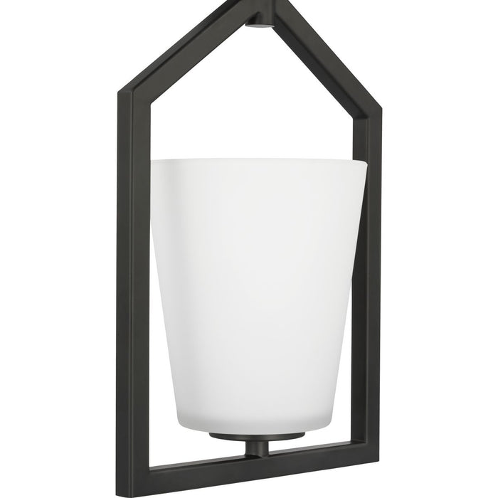 Progress Lighting Vertex Collection One-Light Semi-Flush Close-To-Ceiling Fixture Matte Black (P350259-31M)