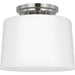 Progress Lighting Adley Collection One-Light Flush Mount Close-To-Ceiling Fixture Brushed Nickel (P350260-009)