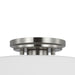 Progress Lighting Adley Collection One-Light Flush Mount Close-To-Ceiling Fixture Brushed Nickel (P350260-009)