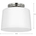 Progress Lighting Adley Collection One-Light Flush Mount Close-To-Ceiling Fixture Brushed Nickel (P350260-009)