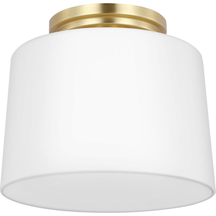 Progress Lighting Adley Collection One-Light Flush Mount Close-To-Ceiling Fixture Satin Brass (P350260-012)