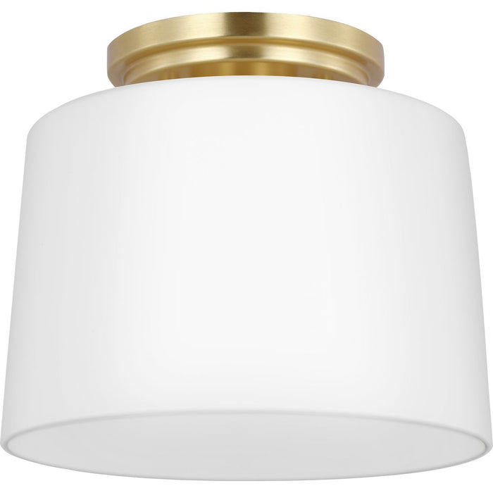 Progress Lighting Adley Collection One-Light Flush Mount Close-To-Ceiling Fixture Satin Brass (P350260-012)