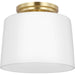 Progress Lighting Adley Collection One-Light Flush Mount Close-To-Ceiling Fixture Satin Brass (P350260-012)