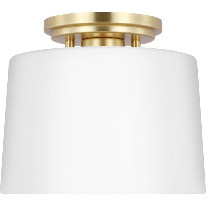 Progress Lighting Adley Collection One-Light Flush Mount Close-To-Ceiling Fixture Satin Brass (P350260-012)