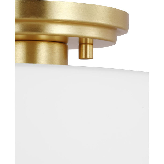 Progress Lighting Adley Collection One-Light Flush Mount Close-To-Ceiling Fixture Satin Brass (P350260-012)