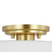 Progress Lighting Adley Collection One-Light Flush Mount Close-To-Ceiling Fixture Satin Brass (P350260-012)