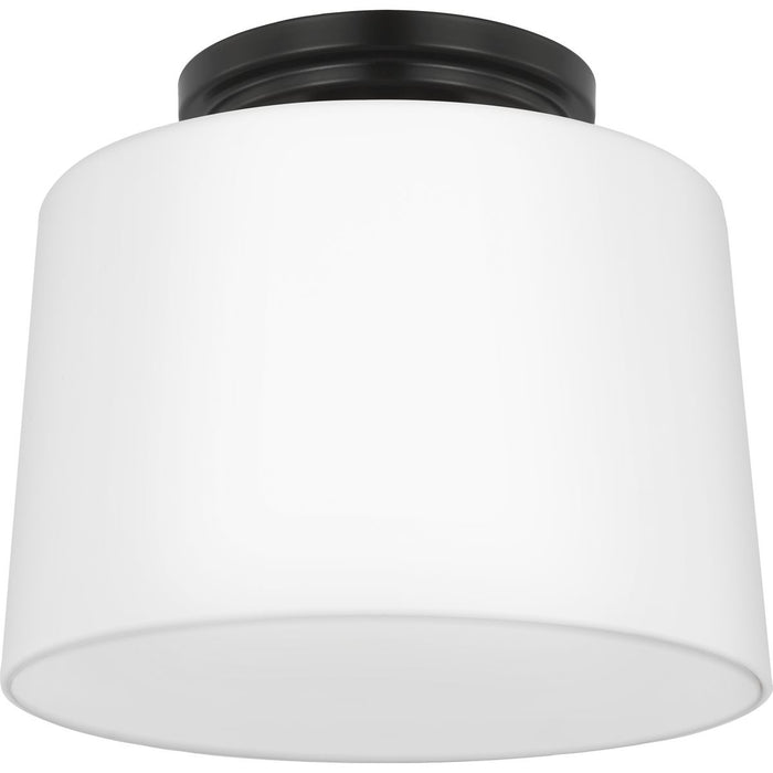 Progress Lighting Adley Collection One-Light Flush Mount Close-To-Ceiling Fixture Matte Black (P350260-31M)