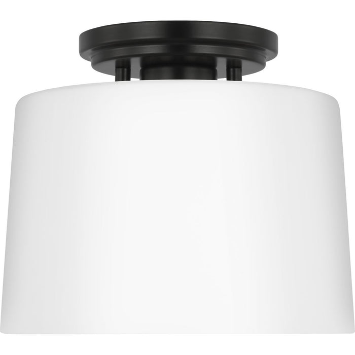 Progress Lighting Adley Collection One-Light Flush Mount Close-To-Ceiling Fixture Matte Black (P350260-31M)