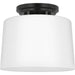 Progress Lighting Adley Collection One-Light Flush Mount Close-To-Ceiling Fixture Matte Black (P350260-31M)