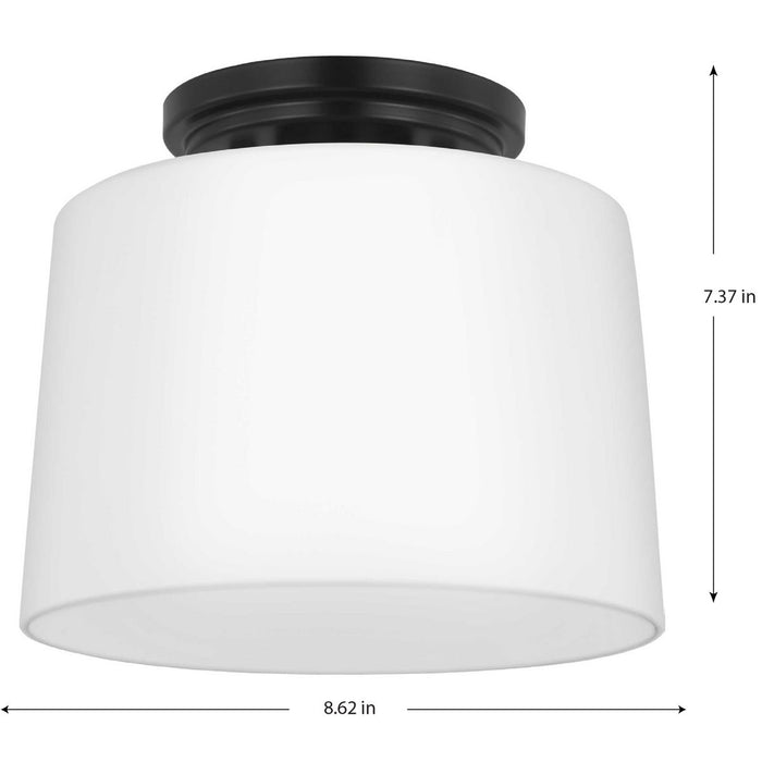 Progress Lighting Adley Collection One-Light Flush Mount Close-To-Ceiling Fixture Matte Black (P350260-31M)