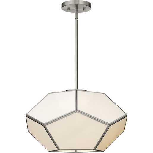 Progress Lighting Latham Collection Three-Light Semi Flush Convertible Close-To-Ceiling Fixture Brushed Nickel (P350261-009)