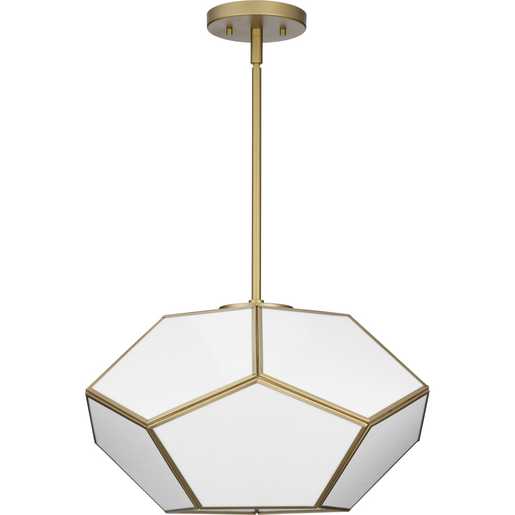 Progress Lighting Latham Collection Three-Light Semi Flush Convertible Close-To-Ceiling Fixture Vintage Gold (P350261-078)