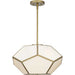 Progress Lighting Latham Collection Three-Light Semi Flush Convertible Close-To-Ceiling Fixture Vintage Gold (P350261-078)