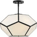 Progress Lighting Latham Collection Three-Light Semi Flush Convertible Close-To-Ceiling Fixture Matte Black (P350261-31M)