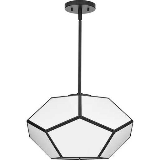 Progress Lighting Latham Collection Three-Light Semi Flush Convertible Close-To-Ceiling Fixture Matte Black (P350261-31M)