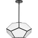 Progress Lighting Latham Collection Three-Light Semi Flush Convertible Close-To-Ceiling Fixture Matte Black (P350261-31M)