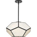 Progress Lighting Latham Collection Three-Light Semi Flush Convertible Close-To-Ceiling Fixture Matte Black (P350261-31M)