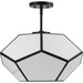 Progress Lighting Latham Collection Three-Light Semi Flush Convertible Close-To-Ceiling Fixture Matte Black (P350261-31M)