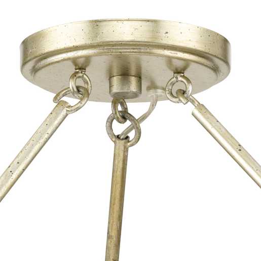 Progress Lighting Laurel Collection Six-Light Semi-Flush Close-To-Ceiling Fixture Gilded Silver (P350263-176)