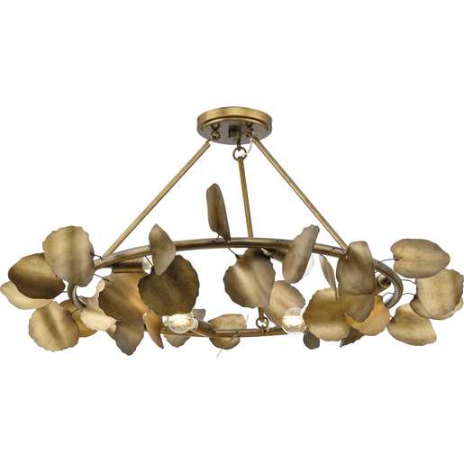 Progress Lighting Laurel Collection Six-Light Semi-Flush Close-To-Ceiling Fixture Gold Ombre (P350263-204)